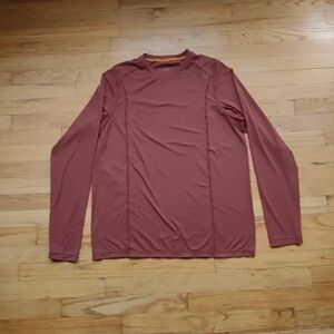 Outdoor Research Men's Large Echo Long Sleeve Tee Shirt Maroon/Brown Ultralight
